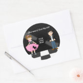 企業の/Club/College/School Sockレトロパーティー ラウンドシール (封筒)