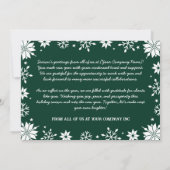 企業のBusiness Merry Christmas Photo シーズンカード (裏面)