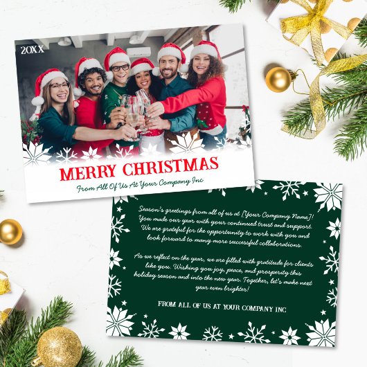 企業のBusiness Merry Christmas Photo シーズンカード