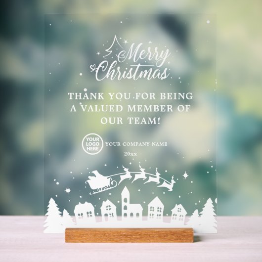 企業のChristmas Decorationに感謝 アクリルサイン (ニュートラル)