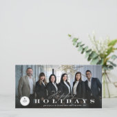企業のHappy Holidays Your Business Logo写真 シーズンカード (スタンド正面)
