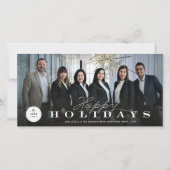 企業のHappy Holidays Your Business Logo写真 シーズンカード (正面)