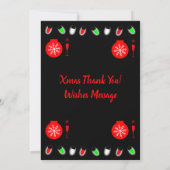 企業のHRクリスマスギフトホリデーカード サンキューカード (裏面)