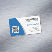 企業のQRコードロモダンゴースタイリッシュ – ネイビーブルー マグネット名刺 (インサイチュ)