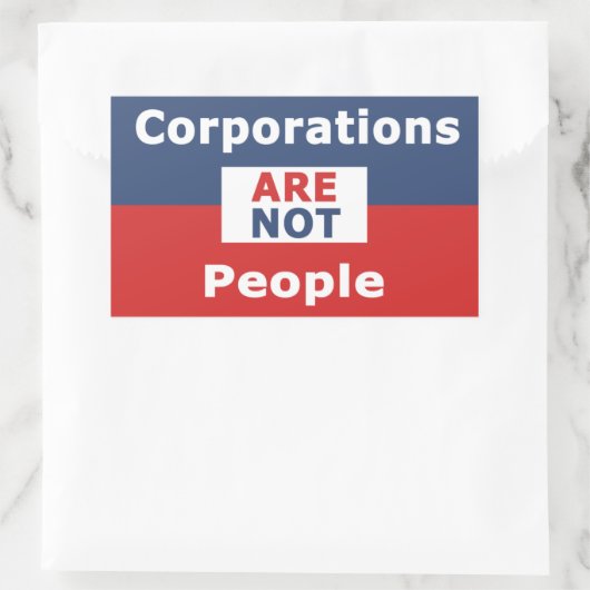 企業は人ではない – ステッカー (バッグ)