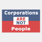 企業は人ではない – ステッカー (正面)