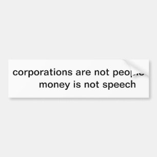 企業は人間ではない。 バンパーステッカー