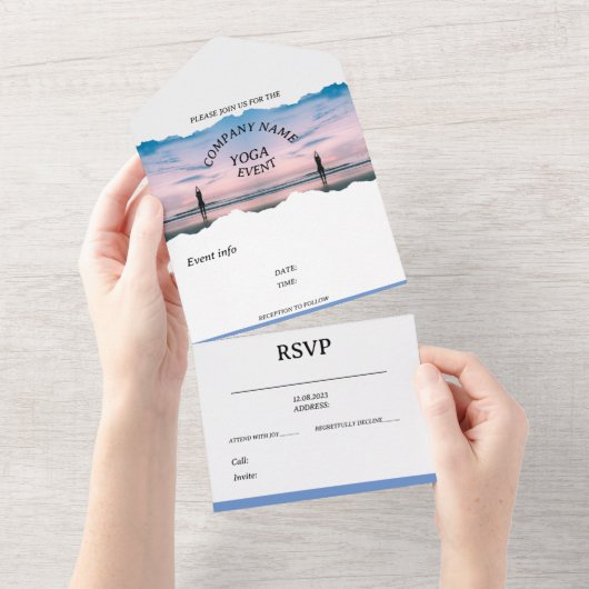 企業アニバーサリーイベント招待状のカスタマイズ オールインワン招待状 (貼ってはがせる)