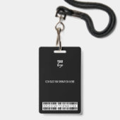 企業オフィス従業員認定事業ロゴ バッジ (裏面（ネックストラップ付）)