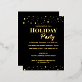 企業カスタム主催のホリデーパーティー 箔シーズンポストカード (正面/裏面)