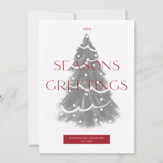 企業クリスマスツリー シーズンズ グリーティングス シーズンカード (正面)