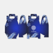 企業クリスマスパーティーブルーロゴカスタマイズ フェイバーボックス (折り畳みなし)