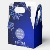 企業クリスマスパーティーブルーロゴカスタマイズ フェイバーボックス (オープン)