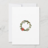 企業クリスマスパーティー ホリーベリー 招待状 (裏面)