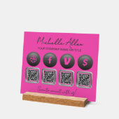 企業ソーシャルメディアQRコードアクリル記号 アクリルサイン (傾斜)