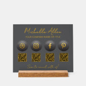 企業ソーシャルメディアQRコード アクリルサイン (正面)