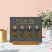 企業ソーシャルメディアQRコード アクリルサイン (ウェディング)