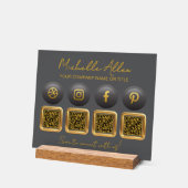 企業ソーシャルメディアQRコード アクリルサイン (傾斜)