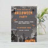 企業ハロウィンパーティーの招待状 招待状 (スタンド正面)