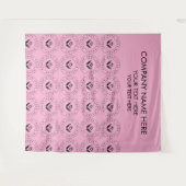 企業パーソナライズされたロゴの背景 タペストリー (正面(横))