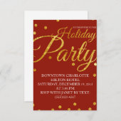 企業ホリデークリスマスパーティーの招待状 招待状 (正面/裏面)