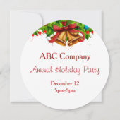 企業ラウンドホリデーパーティー招待状 招待状 (正面)