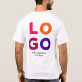 企業ロゴとテキスト Tシャツ (裏面)