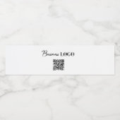 企業ロゴとQRコード ペットボトルラベル (シングルラベル)