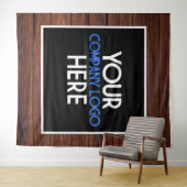 企業ロゴの展示会用木製背景パネル タペストリー (インサイチュ(横))