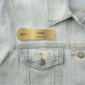 企業ロゴの金ゴールド 名札 (インサイチュ)