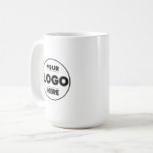 企業ロゴを使用したカスタムコーポレートブランディング コーヒーマグカップ (正面左)