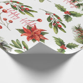 企業ロゴを追加 休暇 従業員 祝祭日 ラッピングペーパー (角)