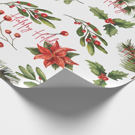 企業ロゴを追加 休暇 従業員 祝祭日 ラッピングペーパー (角)