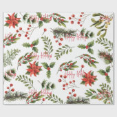 企業ロゴを追加 年間休暇 従業員 祝祭日 ラッピングペーパー (フラット)