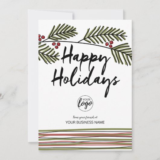 企業ロゴを追加 - 現代的で遊び心のあるブランチ シーズンカード (正面)