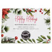 企業ロゴを追加 社員 休暇 ラージペーパーバッグ (正面)