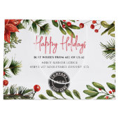 企業ロゴを追加 社員 休暇 ラージペーパーバッグ (裏面)