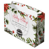 企業ロゴを追加 社員 休暇 ラージペーパーバッグ (裏面アングル)