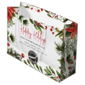 企業ロゴを追加 社員 休暇 ラージペーパーバッグ (正面アングル)