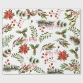 企業ロゴを追加 社員 休暇 祝日 ラッピングペーパー (フラット)