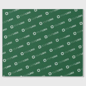 企業ロゴカスタムビジネスギフトハンターグリーン ラッピングペーパー (フラット)