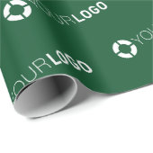 企業ロゴカスタムビジネスギフトハンターグリーン ラッピングペーパー (ロールコーナー)