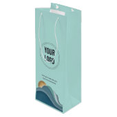 企業ロゴカスタムペーパー ワイン ギフトバッグ (裏面アングル)