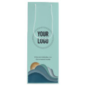 企業ロゴカスタムペーパー ワイン ギフトバッグ (正面)