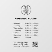 企業ロゴコード 会社営業時間 ロゴマーク ここに ウィンドウサイン (シート)