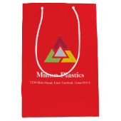 企業ロゴ入りギフトバッグ ミディアムペーパーバッグ (正面)