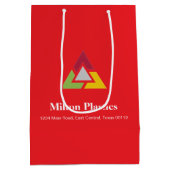 企業ロゴ入りギフトバッグ ミディアムペーパーバッグ (裏面)