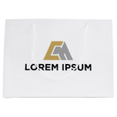 企業ロゴ入りギフトバッグ ラージペーパーバッグ (正面)