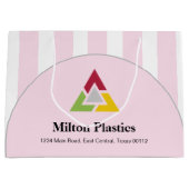 企業ロゴ入りギフトバッグ ラージペーパーバッグ (正面)