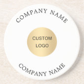 企業ロゴ文字スローガン コースター (正面)